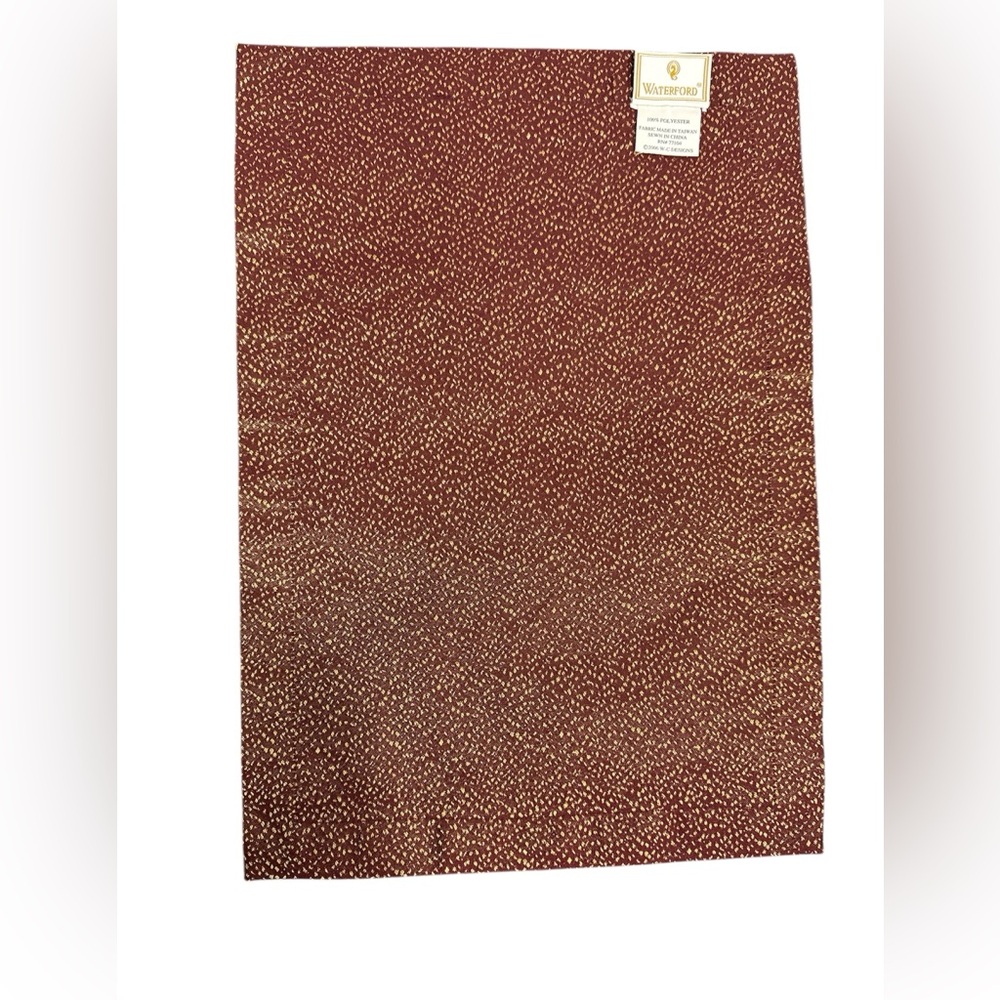 LN set of 7 placemats Table Waterford thanksgiving Christmas maroon gold 18 x 13 - Picture 4 of 5